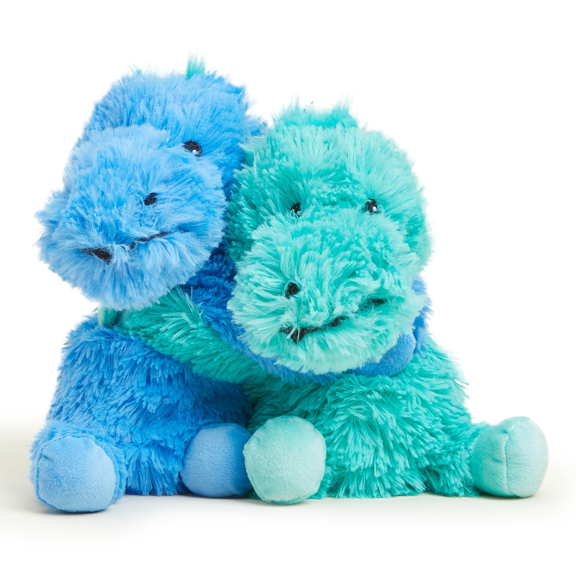 warmies Hugs Duo, Microwavable & Weighted Stuffed Animals, Dinosaur - Heated Stuffed Animal Plushie for Warmth & Comfort - Cute Soft Plush Toys for Adults & Children (Boys, Girls, Babies & Toddlers)