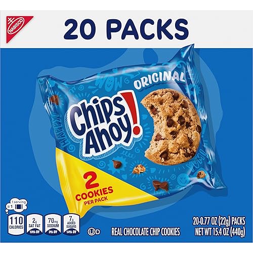 Miniatura 16 de CHIPS AHOY! Galletas Originales con Chispas de Chocolate, 20 Paquetes (2 galletas por paquete)