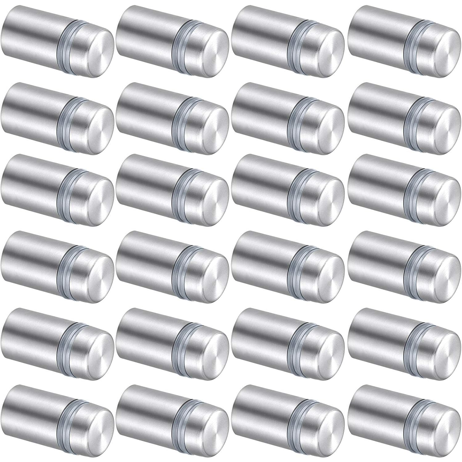 1/2 x 3/4 Inch Sign Standoff Screws Advertising Screws Stainless Steel Wall Standoff Mounts for Glass Acrylic Signs (12 Pieces)