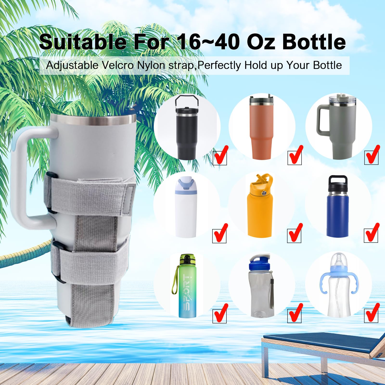 Porte-gobelet simplement inspiré du Sud pour Stanley 40 oz