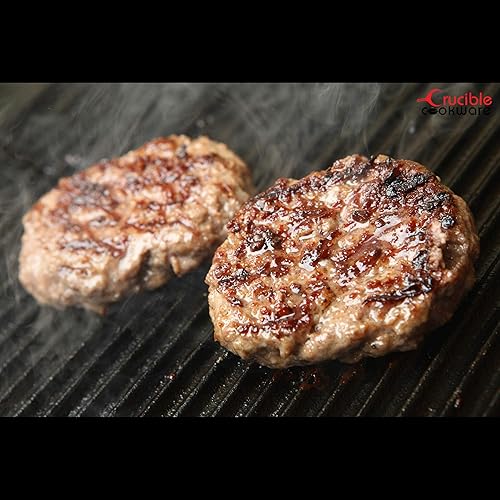 Miniatura 5 de Plancha de hierro fundido 20 x 10 pulgadas reversible presazonada parrilla y plancha combinada barbacoa fogata se adapta a más de dos quemadores de