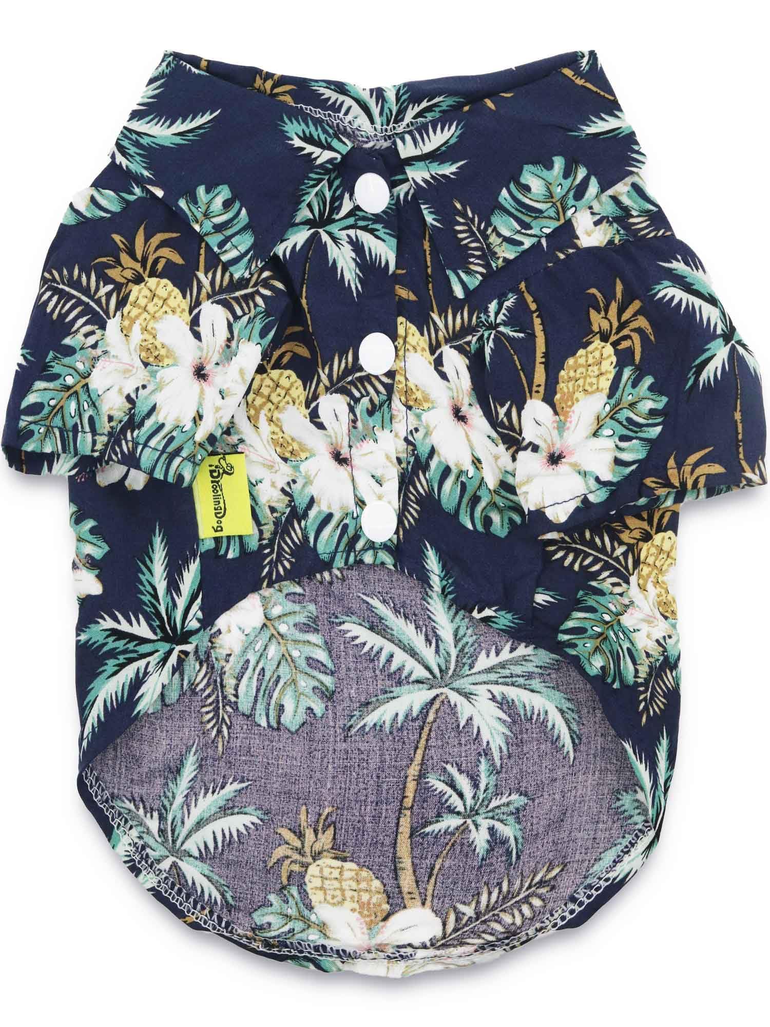DroolingDog Hawaiian Shirts for Small Dogs Camp Clothes Cat Apparel Pet Vacation Tee Shirt — image 1