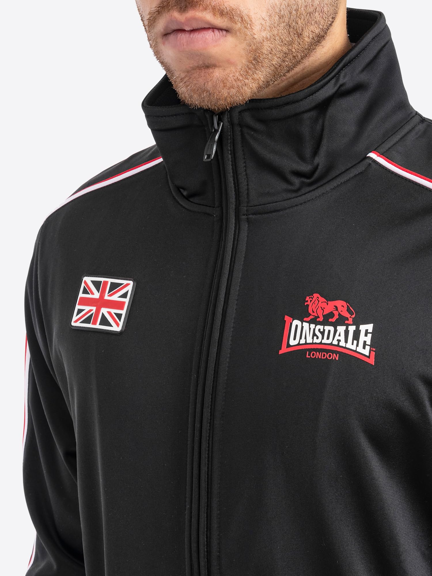 Lonsdale London SKELLBERRY Hombre Chándal Negro 100% poliéster