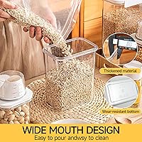 Vista 5 de Contenedor para Cereales y Dispensador de Almacenamiento de Arroz - Organizadores Herméticos de Almacenamiento de Alimentos, Contenedores