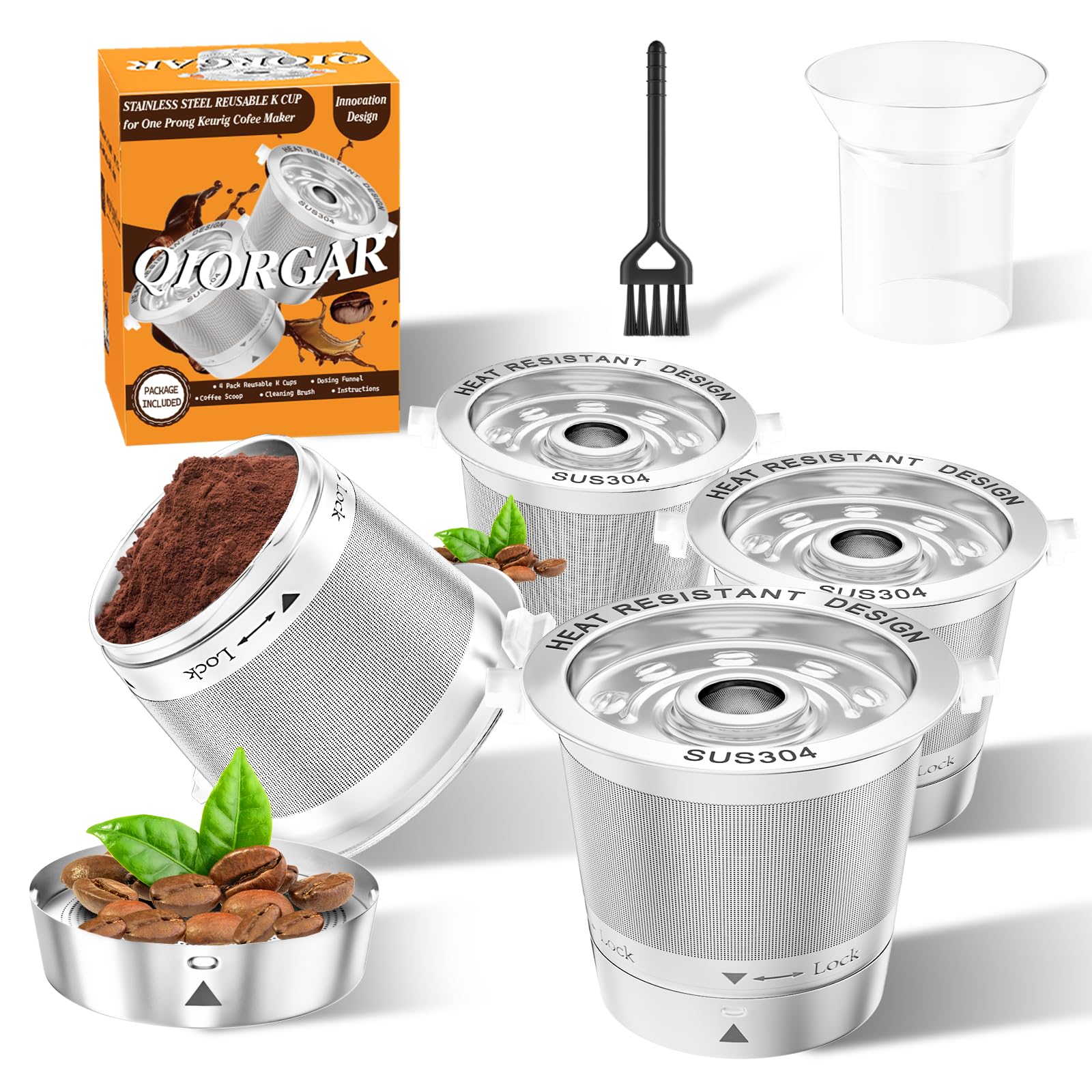 4 Pack Reusable K Cups for Keurig 1.0 Coffee Mac