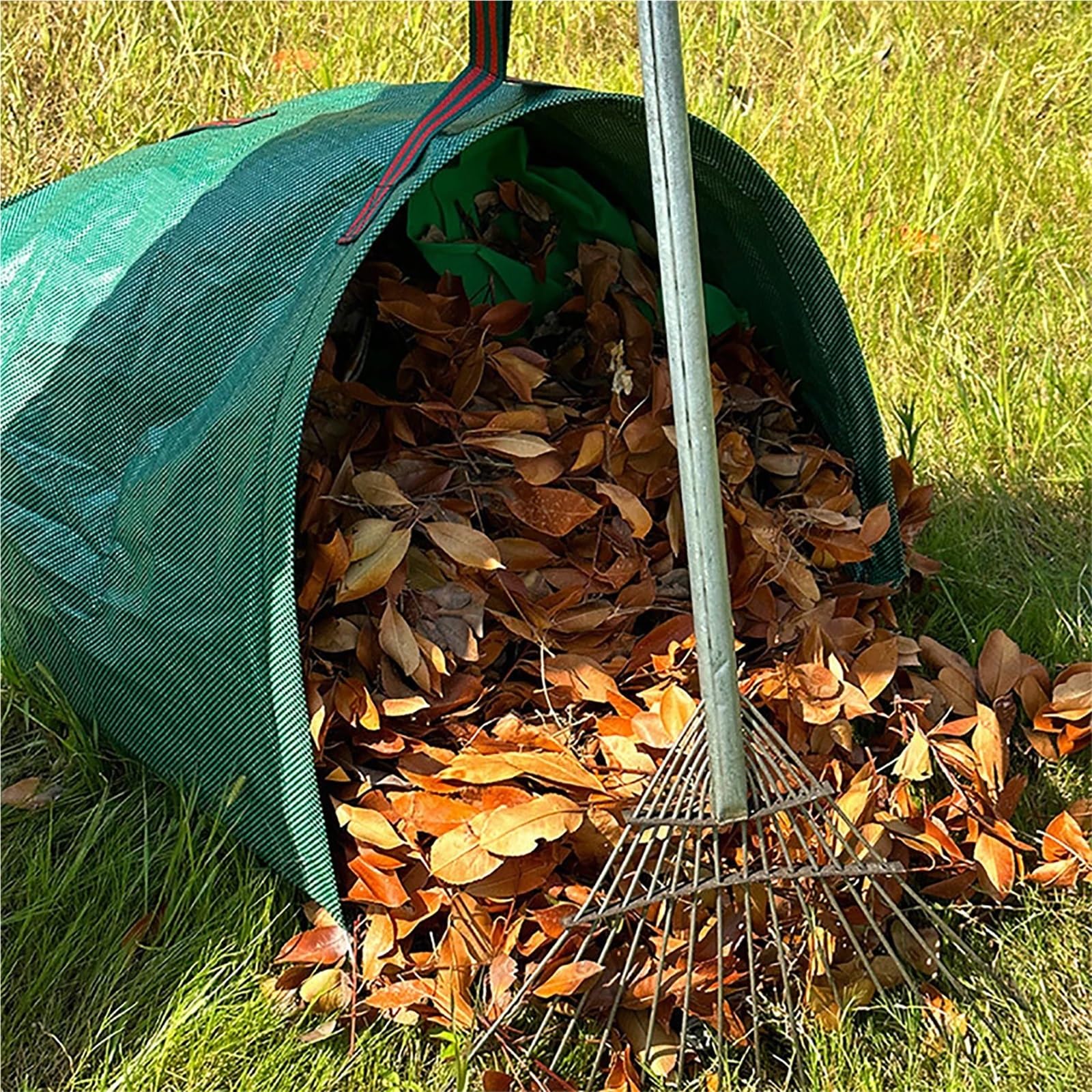 Bolsas Para Residuos De Jardín Bolsa for recoger hojas de jardín con asas, ideal for patio, césped y camping(150L)