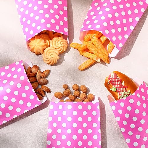 Miniatura 7 de Qilery 800 bolsas pequeñas de papel para galletas, de 5 x 7 pulgadas, con patrón de lunares, bolsas de papel plano para sándwich, bolsas de dulces