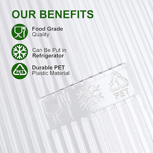 Miniatura 3 de LotFancy Paquete de 8 organizadores de cajones de plástico transparente, bandejas de almacenamiento de grado alimenticio, contenedores de