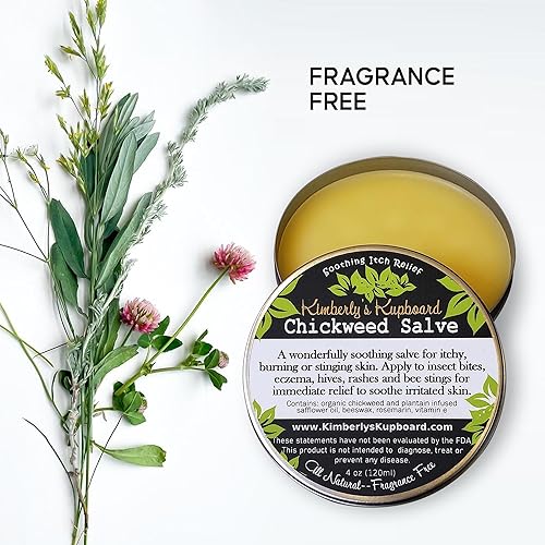Miniatura 5 de Kimberlys Kupboard Chickweed Healing Salve para proporcionar alivio de picazón, picaduras de abejas y piel seca  3.8 onzas  3.8 fl oz (3.8 fl oz)