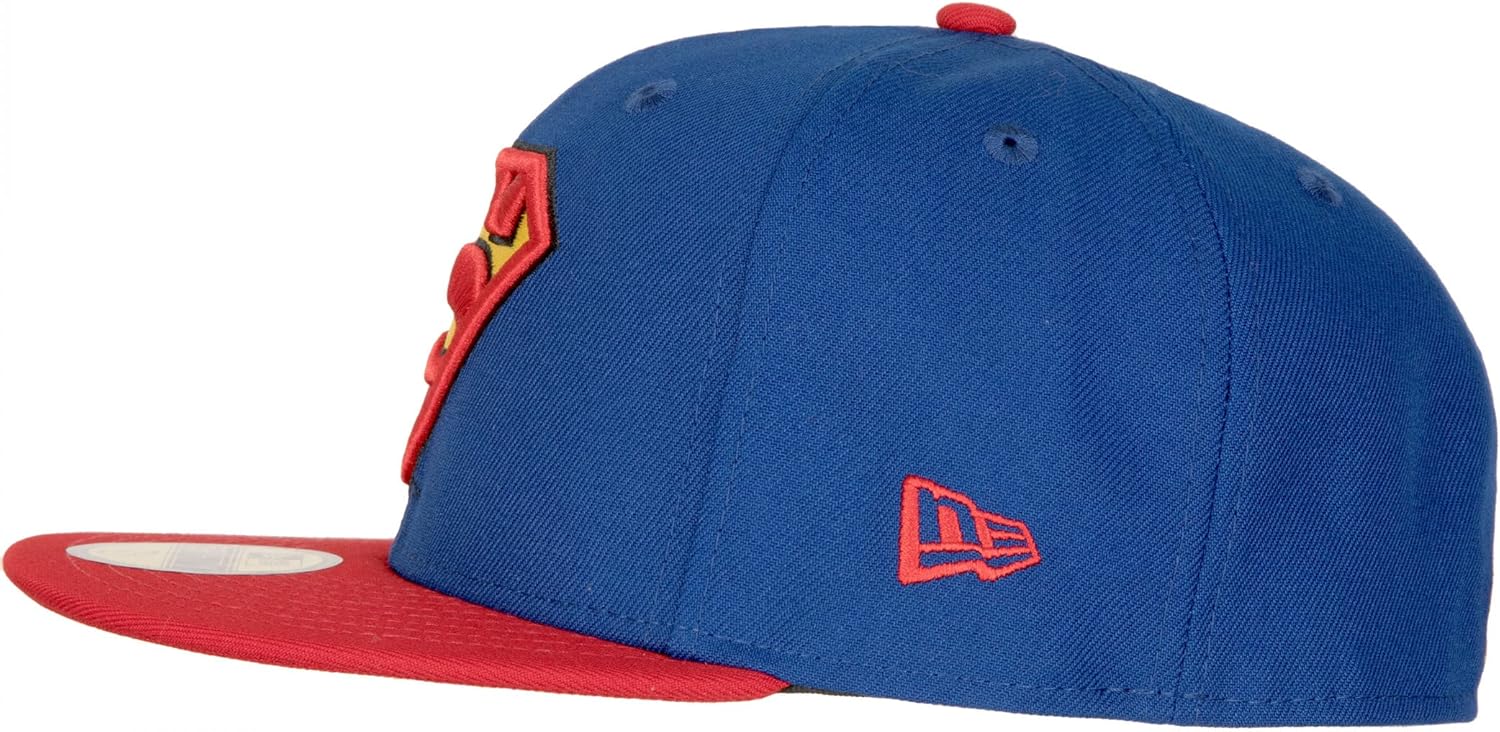New Era Superman Classic Emblem 59Fifty Fitted Hat Blue - Image 3
