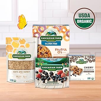Cascadian Farm Organic Graham Crunch Cereal 9.6 oz Box