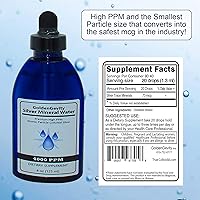 Vista 6 de Plata coloidal atómica bioactiva de 4000 PPM, 4 onzas, no tóxico, sin OMG, suplemento de apoyo inmunológico