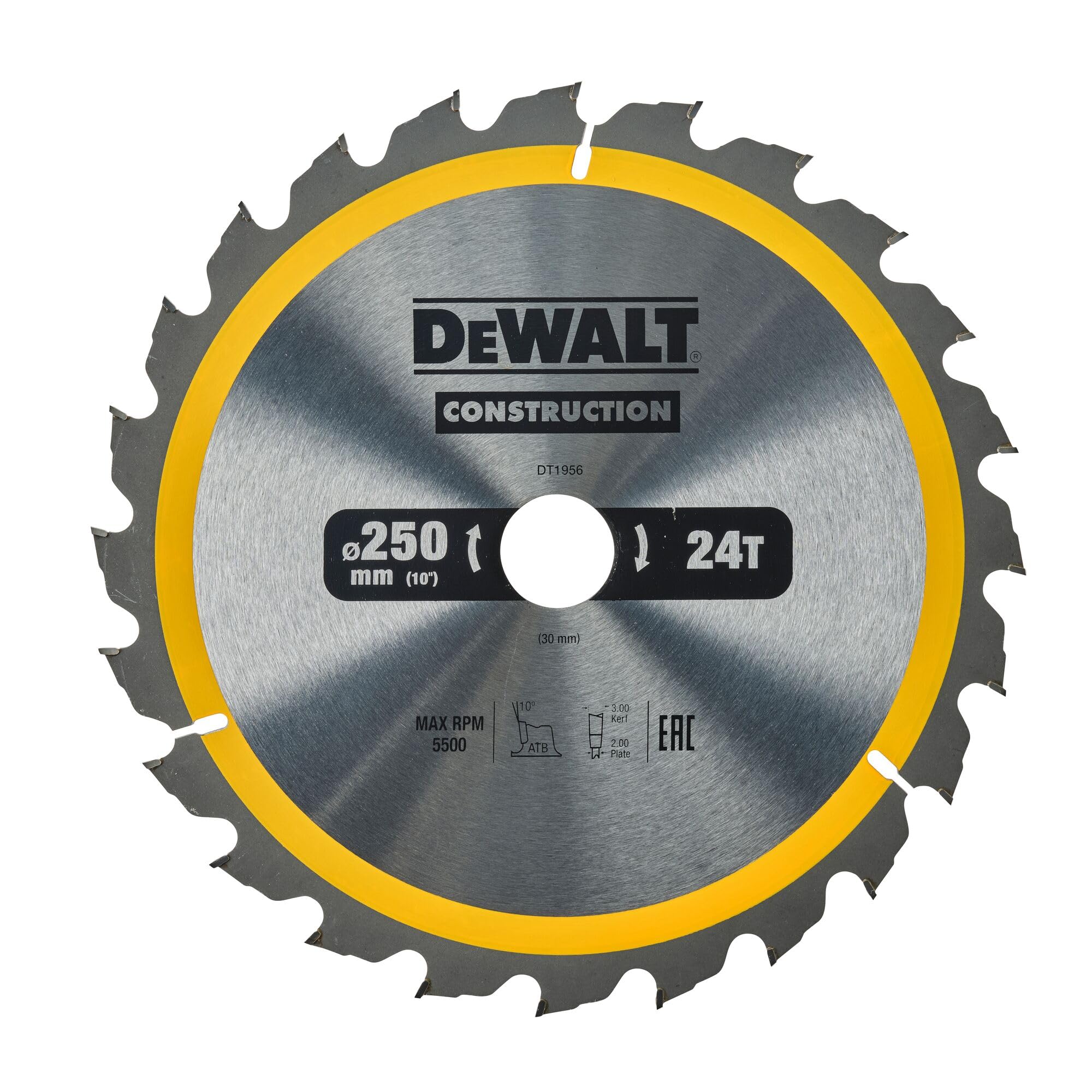 Lame de Scie Circulaire DeWalt 24 Dents 250mm - Performance et Durabilité