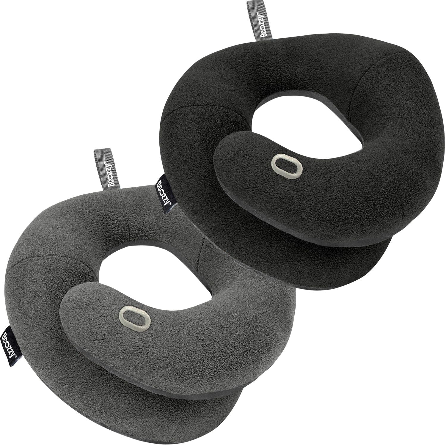 Amazon.com: BCOZZY Travel Neck Pillow 2-Pack – XL Gray & XL Black