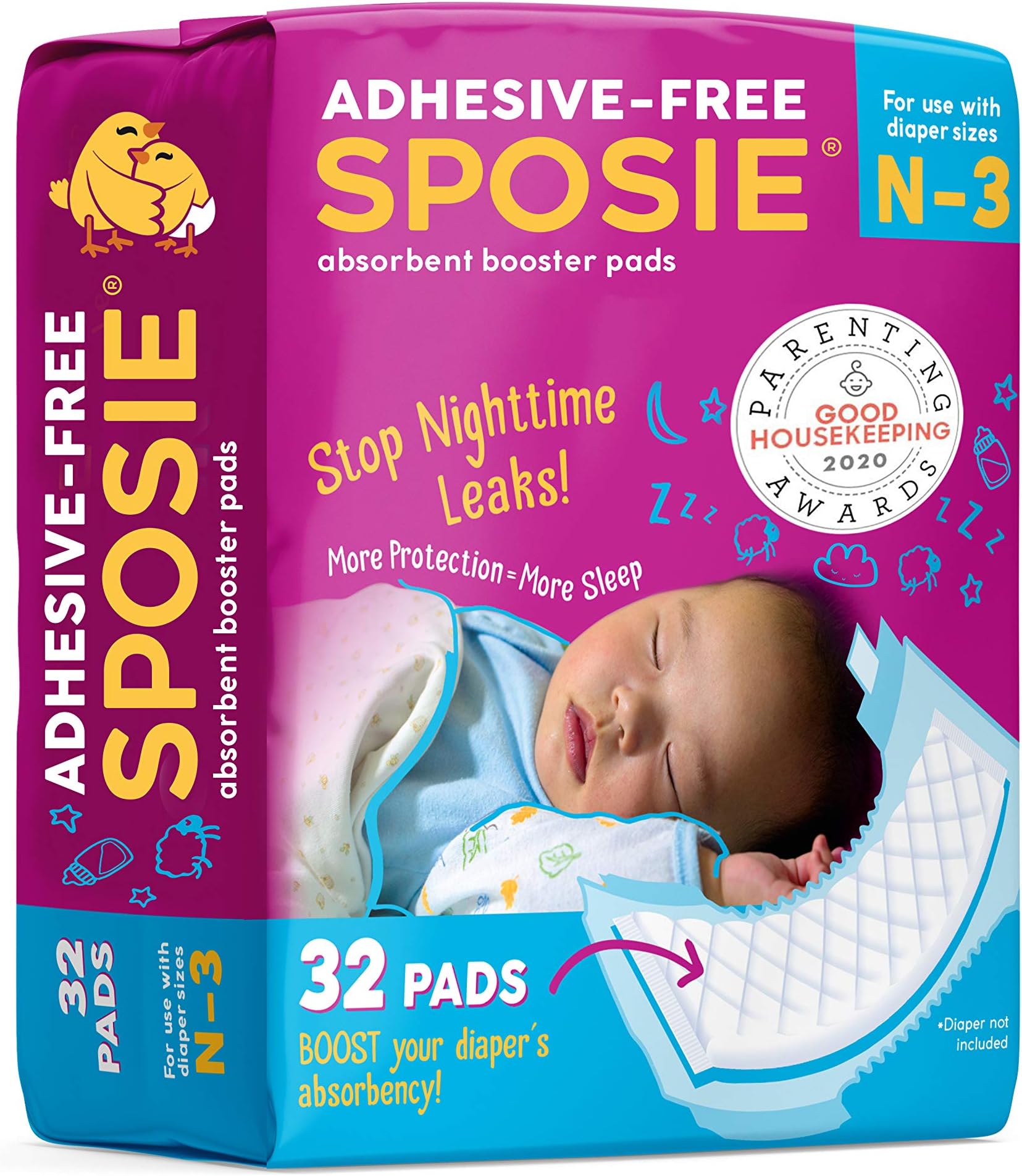 Sposie Booster Pads 32 ct (non-Adhesive)