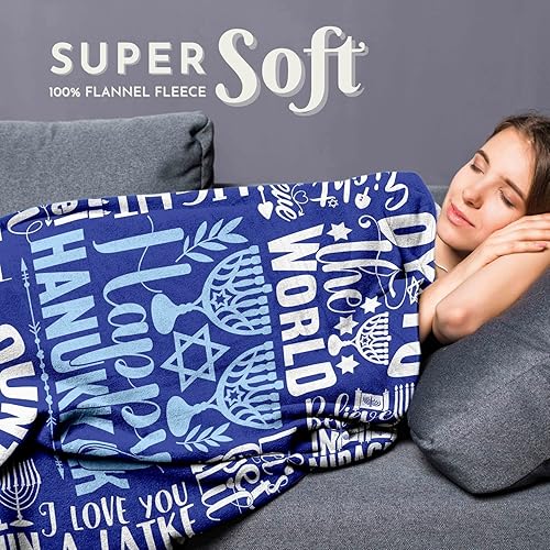 Miniatura 5 de InnoBeta Regalos de Hanukkah, manta de Hannukah para niños, mujeres y hombres, regalos para vacaciones judías de Janucá para niños, amigos,