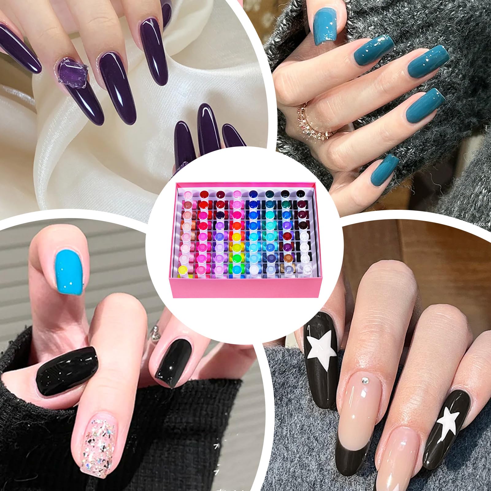 Gel Nagellack Set 60 Farben Schnelltrocknend Langanhaltend Handpflege | Gel-Nagellack Für Feiertag Festival Salon Zuhause Reise Hochzeit Spa Pflege Party Sommer Täglicher