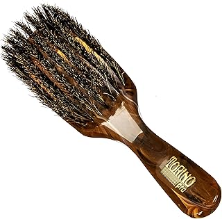 Torino Pro Wave Brush #264-7 Row Medium bristles Shower brush -100% Pure Boar Bristles - Great Workhorse for laying down your 360 Waves
