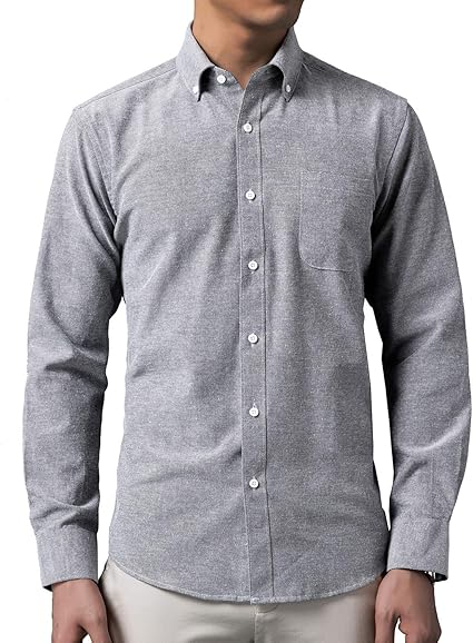 Amazon Ktwolen シャツ メンズ 長袖 綿 ポリエステル 無地 カジュアルシャツ ワイシャツ トップス 大きいサイズ 速乾 通気性 スポーツ 春 秋 冬 シャツ 通販