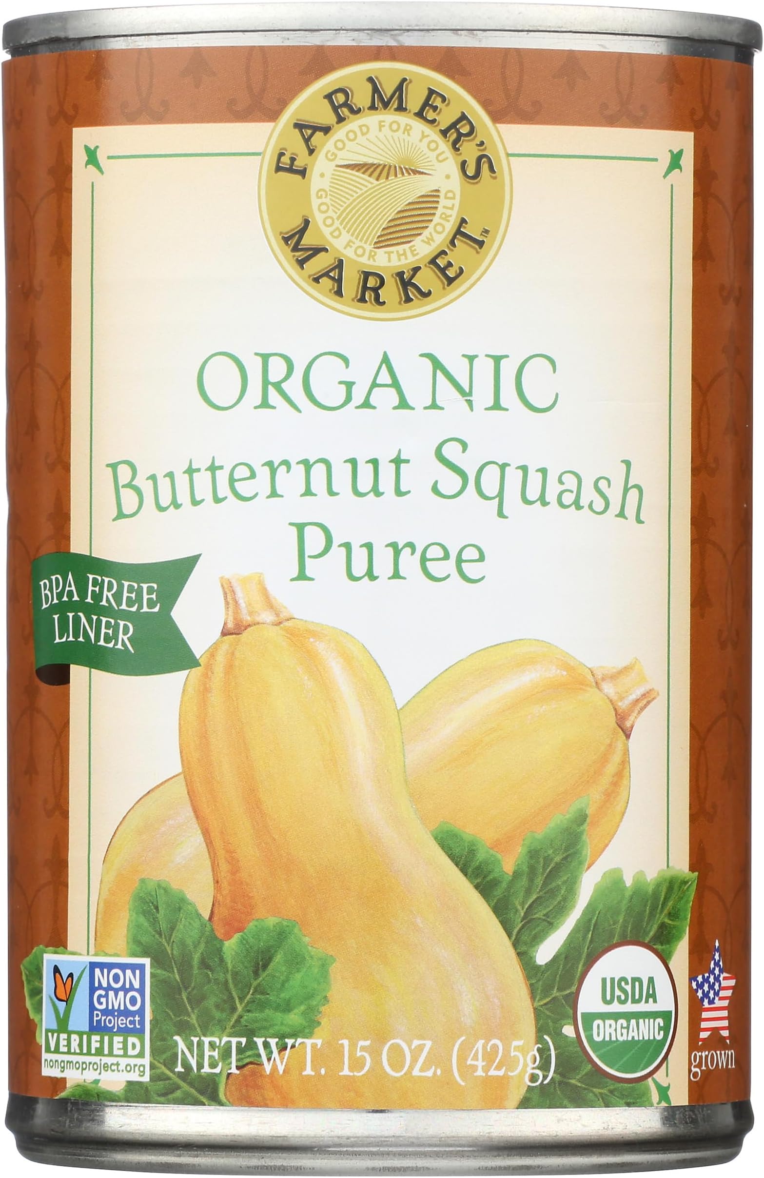 Foods, Organic Canned Butternut Squash Puree, 15 oz