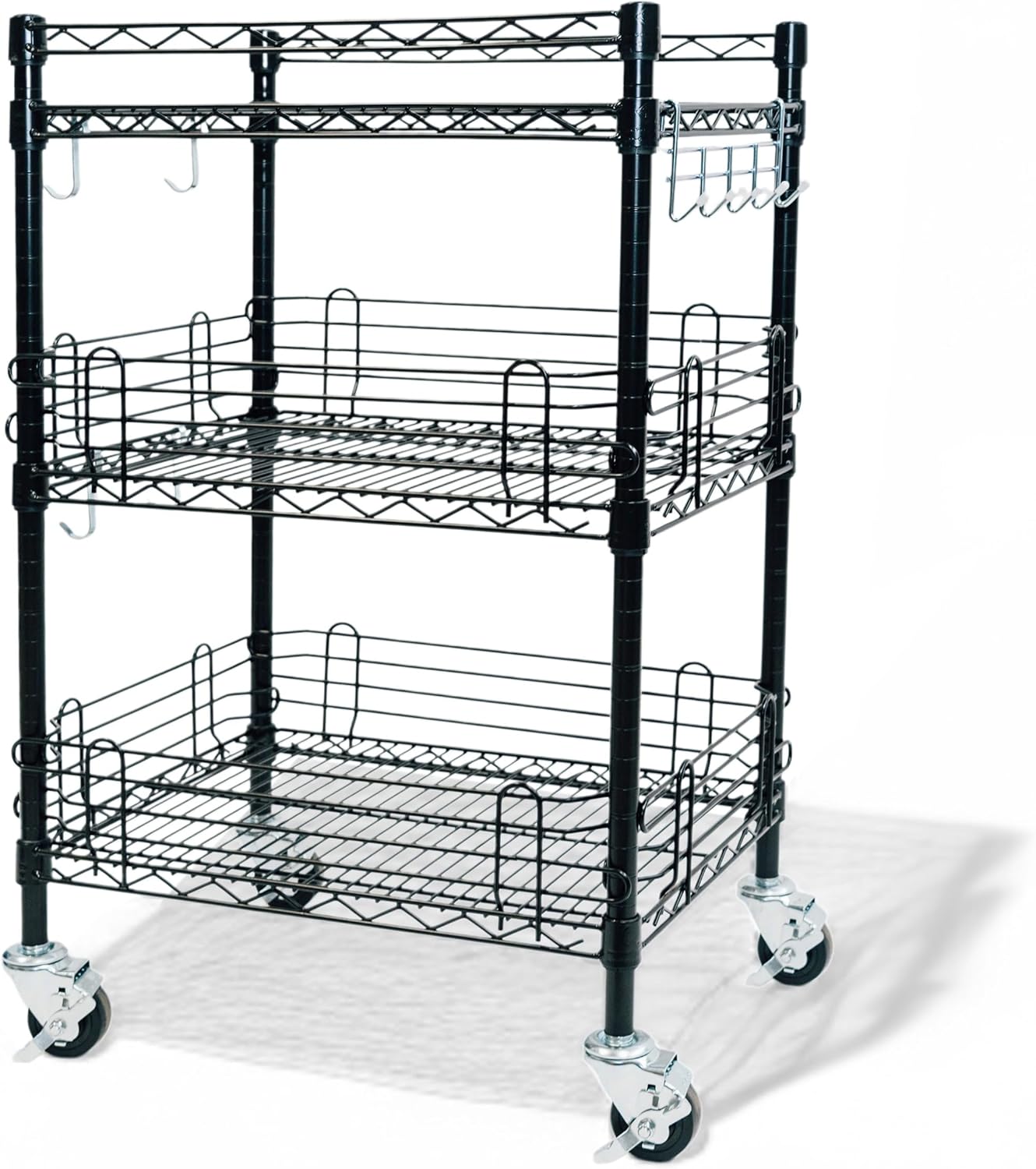 Shelving Inc. 18" d x 36" w x 41" h Wire Basket Cart