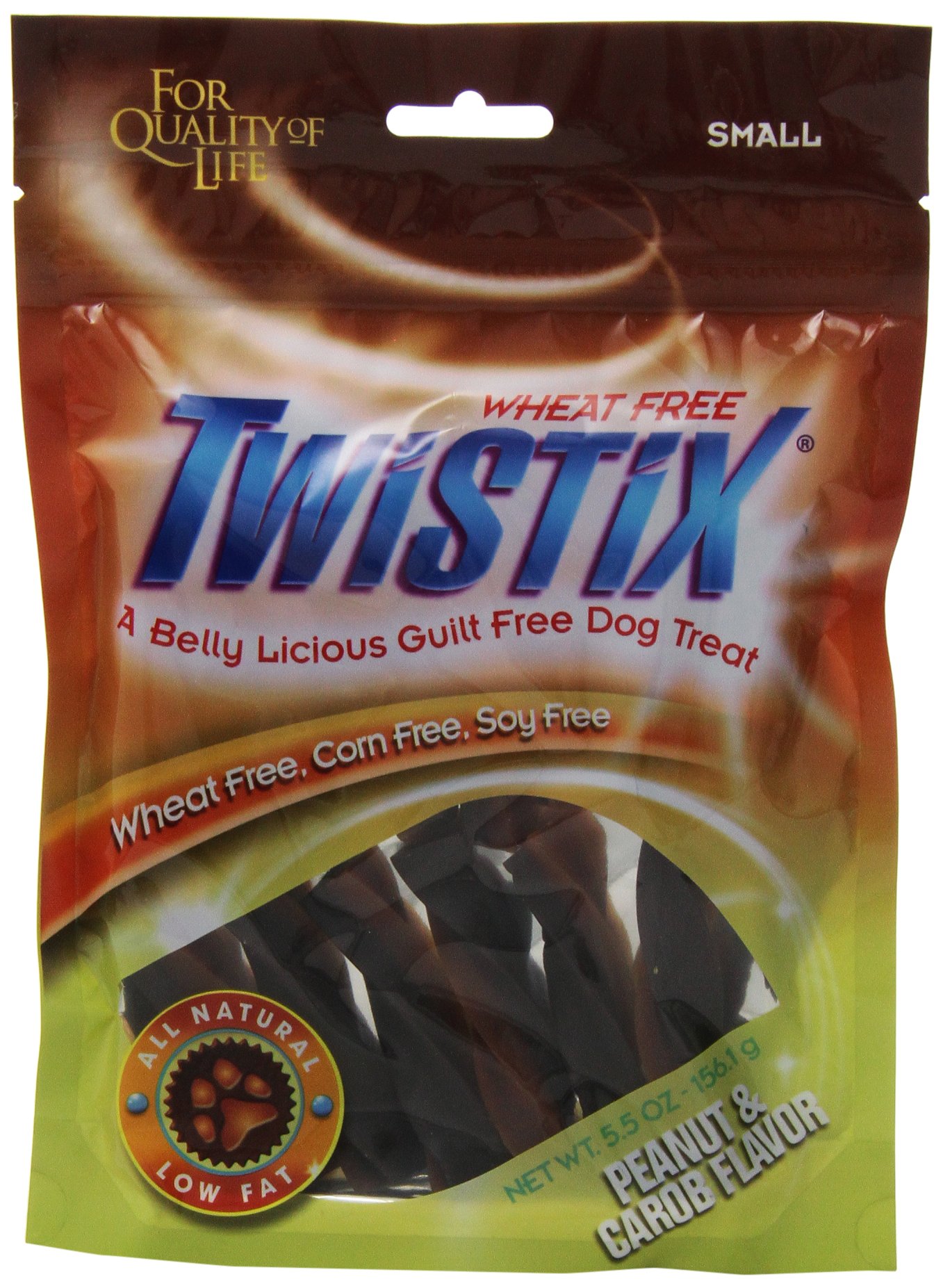 Twistix Dental Chews for Pets with Peanut Carob Flavor, Small, 156.1g