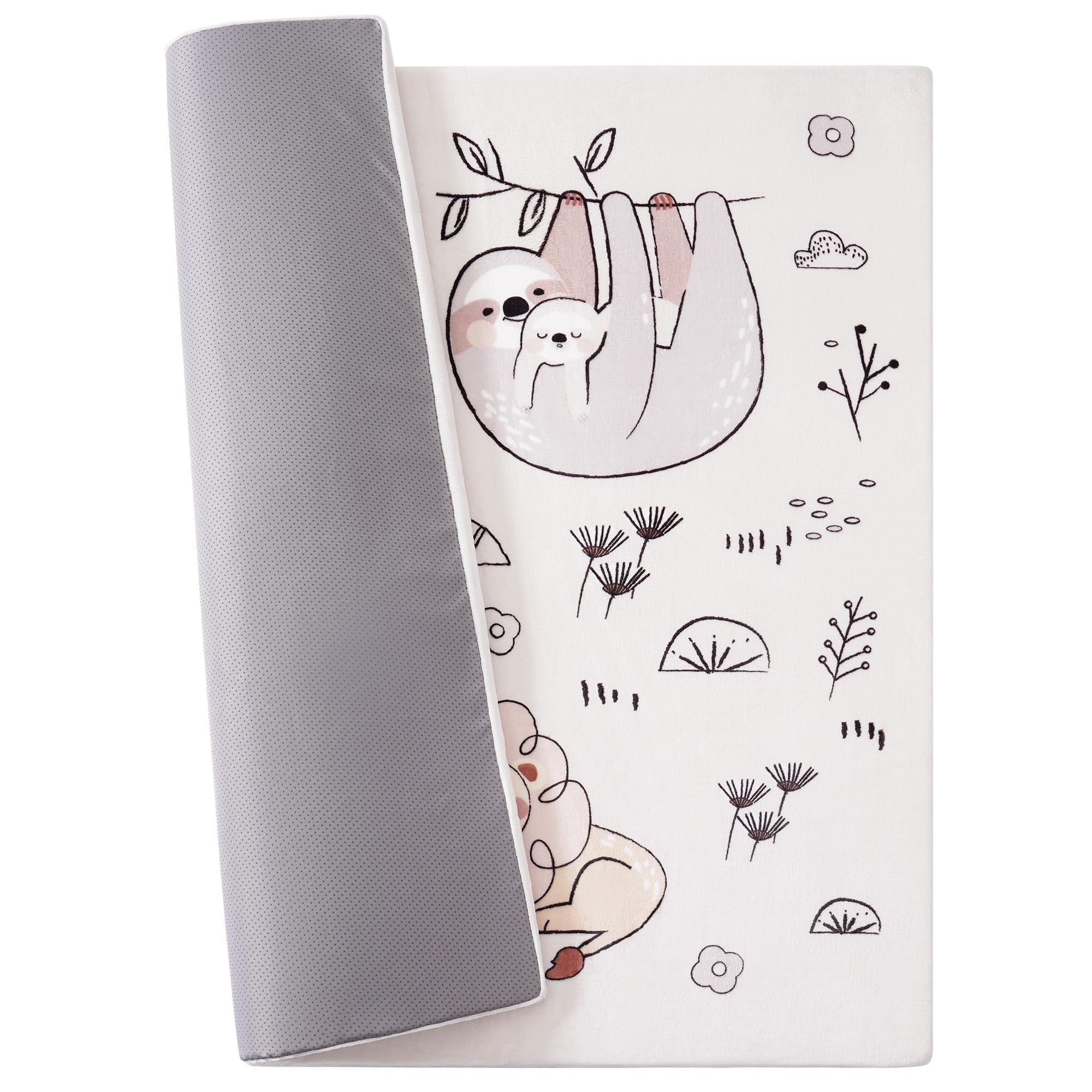 ROBOTIME Baby Play Mat, 50 x 50 Inch Play Mat Perfect for Use Baby Playpen, 30D High Density Sponge Thickened Material, Non-Slip & Washable Play Mats for Baby, Toddler and Infant, Play & Tummy Time