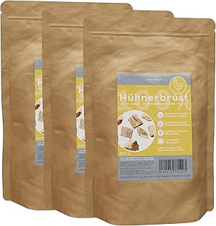 BARFAWAY gefriergetrocknetes Hühnerbrustfilet, Premium Muskelfleisch, gesunde Hundeleckerlies, getreidefrei, zuckerfrei, 100% natürlich ohne Zusätze, Deutsche Herstellung, 3er Pack (3 x 250 g) product image