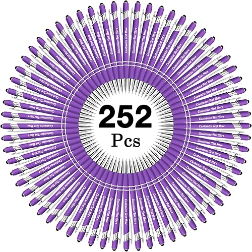 Miniatura 39 de Hasta 500 bolígrafos personalizados a granel con logotipo de mensaje de nombre comercial, bolígrafos grabados personalizados con lápiz óptico