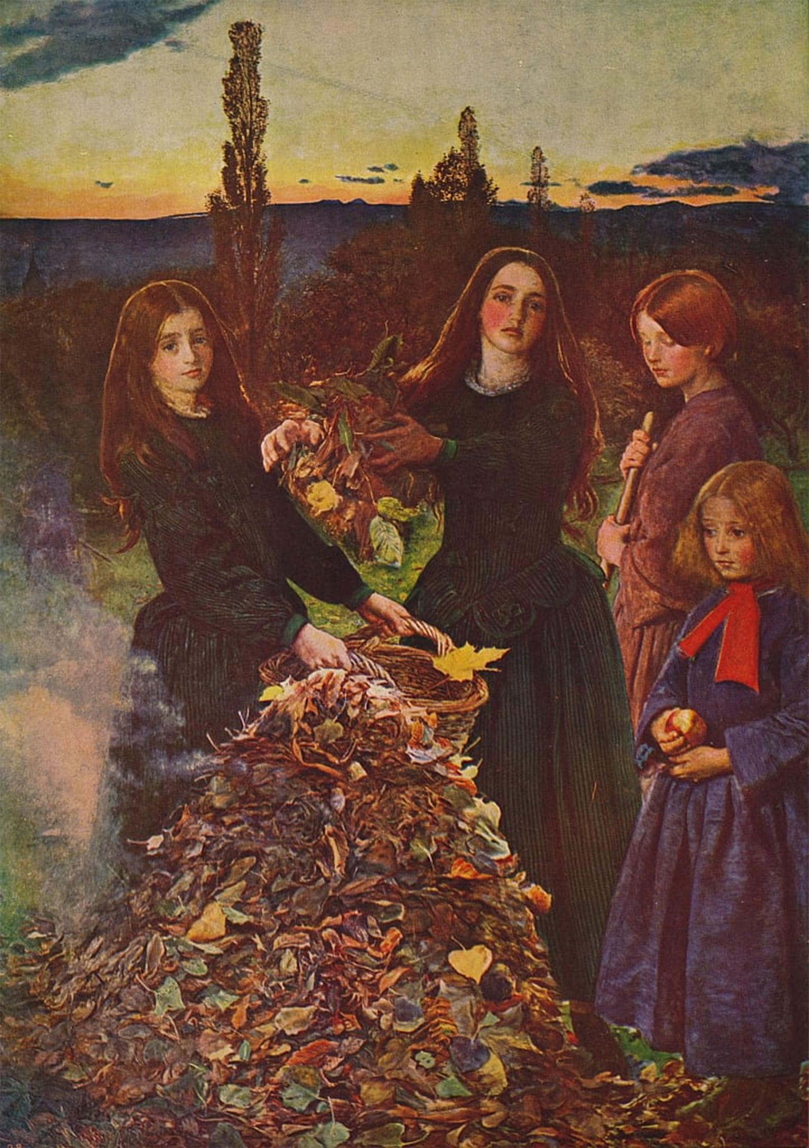ARTXLXXBN Famous Prints Artwork Pictures Poster Painting Art Autumn Leaves by John Everett Millais Artwork Landscape Pictures for Home Decor 60x90cm