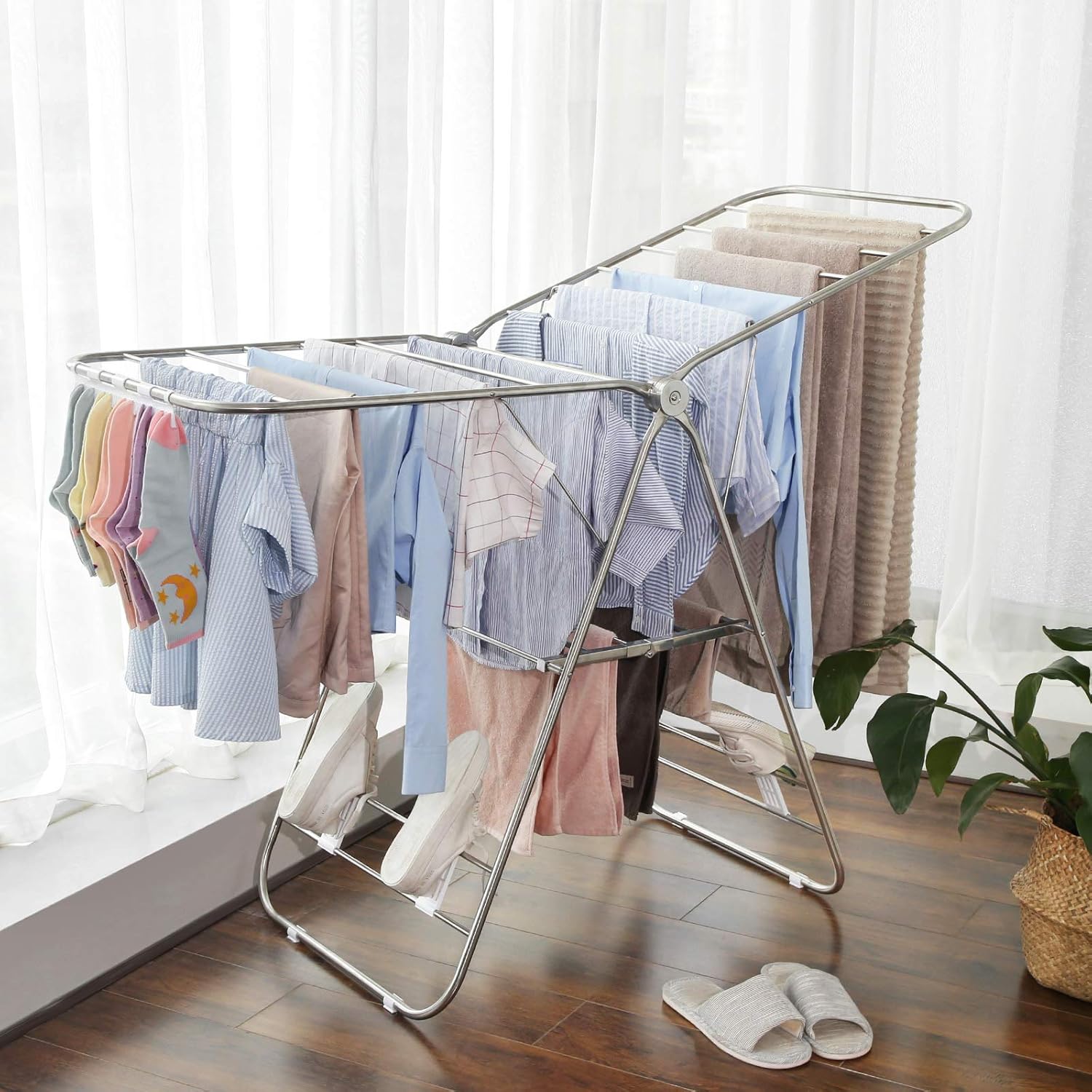 高耐荷重30kgで物干しや布団干しとしても大活躍♪❤お洒落ディスプレイ