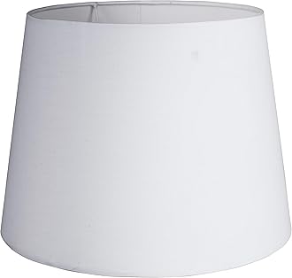 MiniSun | Large Modern Tapered Light Shade in a White Fabric Finish | Floor Lamps & Torchieres, Home Décor & Improvement Essential | 350mm Shade Width