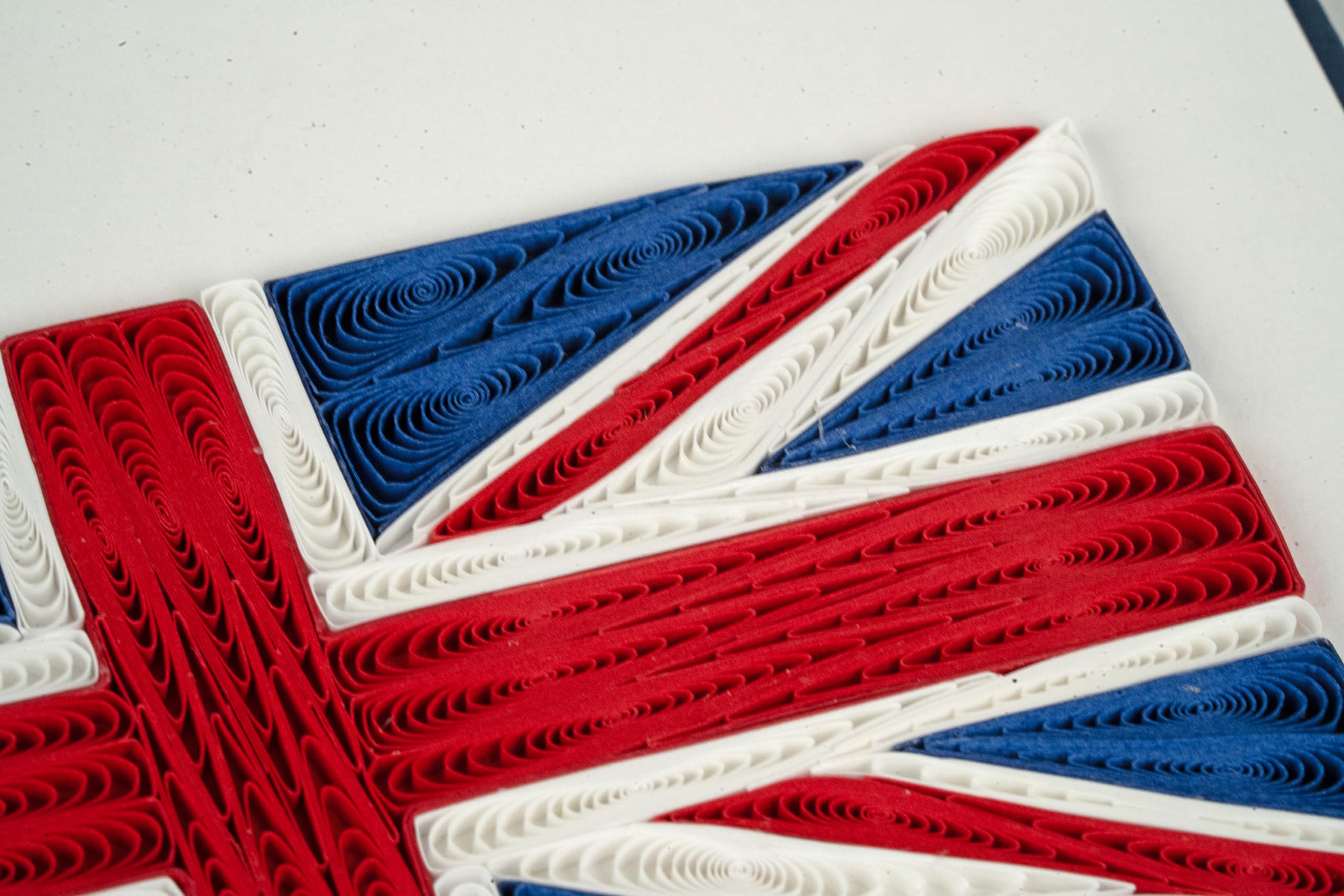 Quilling Union Jack Flag Hand-Finished Art Greeting Card Frameable Art, Suitable for Framing in a Card Frame - Image 4