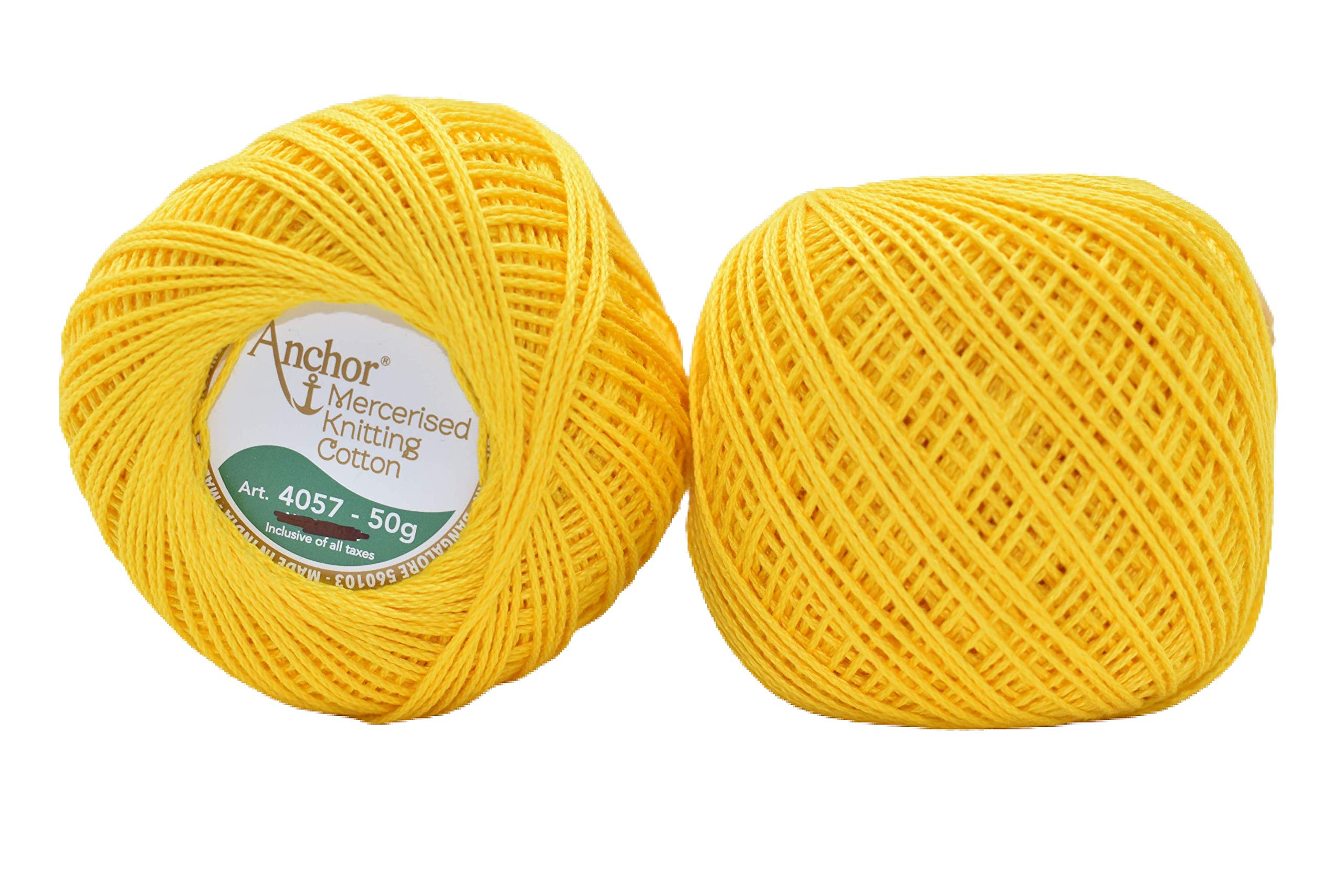 HUNNY- BUNCH® Premium Anchor Mercerised Knitting Crochet Cotton Thread Yarn Balls for Knitting, Weaving, Embroidery, DIY and Craft Making (Art. 4057) 50G - Pack of 1 (291)
