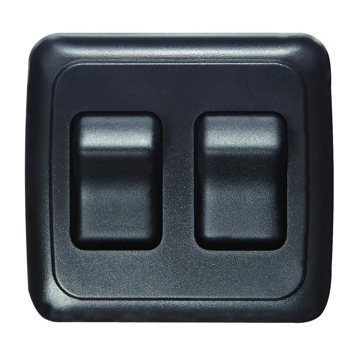 RV Designer S523, Contoured Wall Switch, Includes Base and Bezel, On / Off, Double, Black, DC Electrical