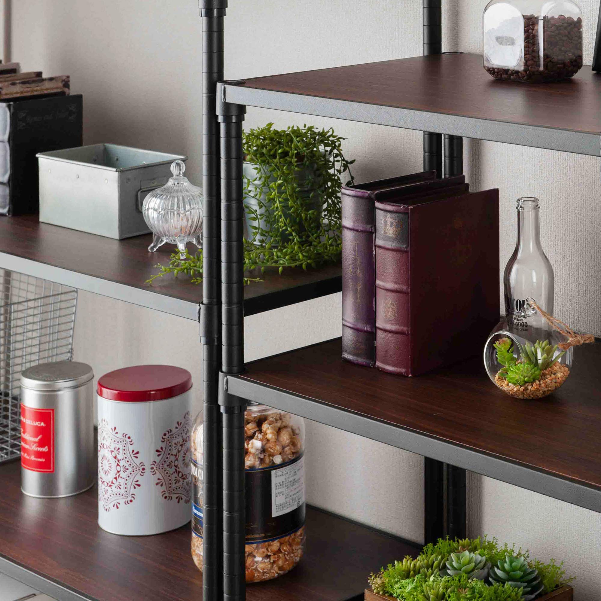 ドウシシャ(DOSHISHA) Luminous Noir Steel 4-Tier Metal Rack Parts