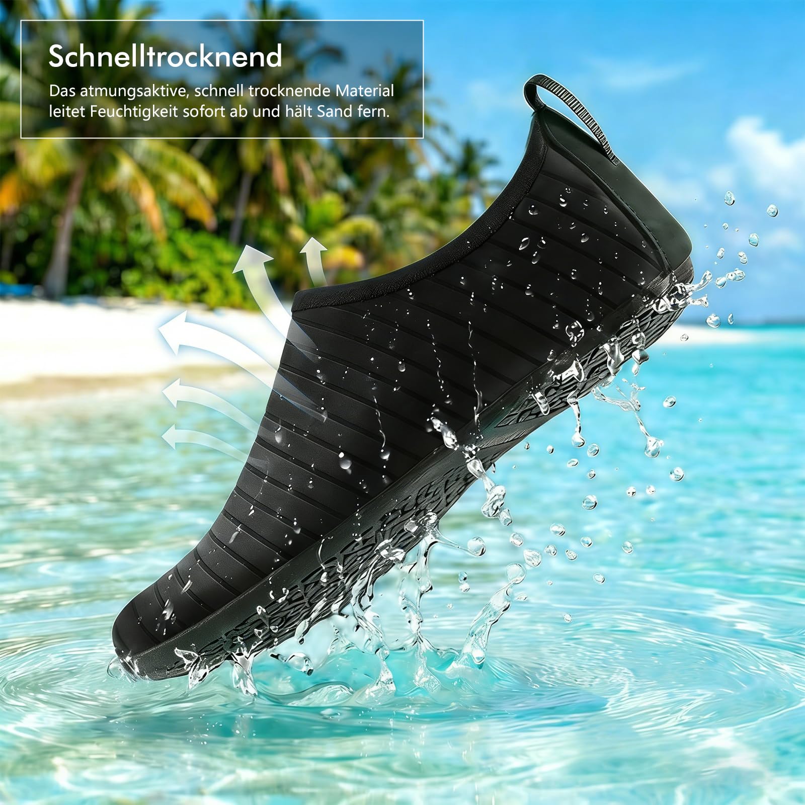 InfiniZer Kinder Badeschuhe – Schnell trocknende Badesandalen für Kinder und Kleinkind mit Rutschfester, verstärkter Sohle – Badeschuhe Kinder, Badeschuhe Kleinkind, Größen 22-35 EU - 4