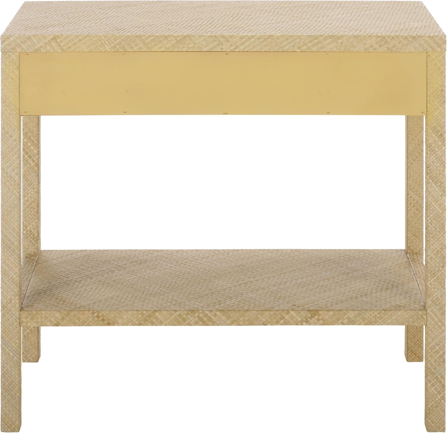 SAFAVIEH Home Collection – Apis Natural Woven 2-Drawer 1-Shelf Console Table, Fully Assembled Entryway Accent (CNS6602B)