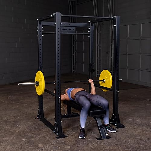 Miniatura 5 de Body-Solid GPR400 Power Rack con 1000 libras. Capacidad de peso para sentadillas, peso muerto y entrenamiento de levantamiento de pesas, color negro