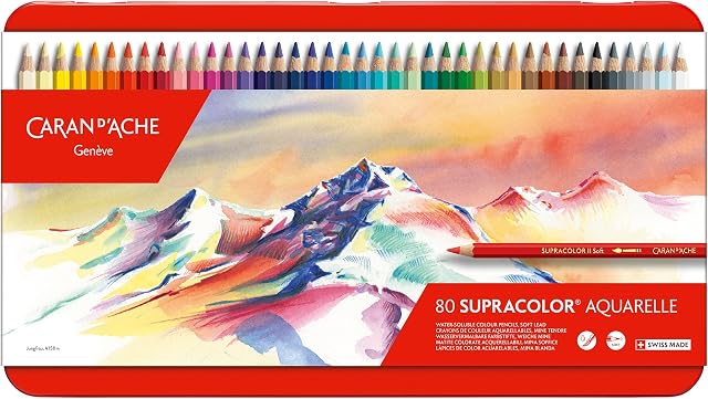 Caran D'Ache Lápis de Cor Aquarelável Supracolor 80 Cores