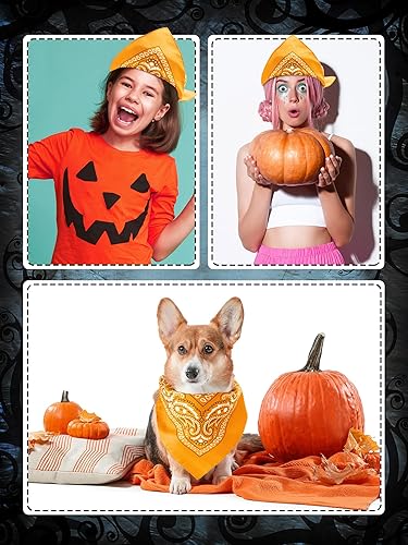 Miniatura 6 de Unittype 36 unidades de bandana de cachemira novedosa diadema cuadrada bufanda vaquero bandanas para fiesta de Halloween disfraz