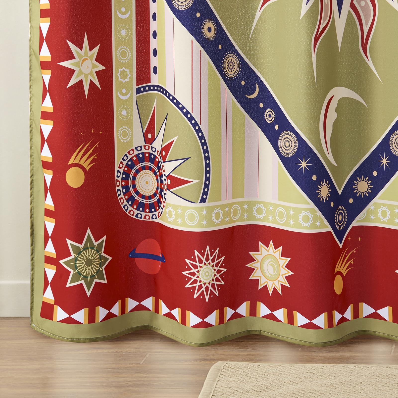 AOYEGO Duschvorhang Aus Polyester – 183x183 Cm, Retro-Filmabend-Motiv, Wasserdicht, Mit Haken