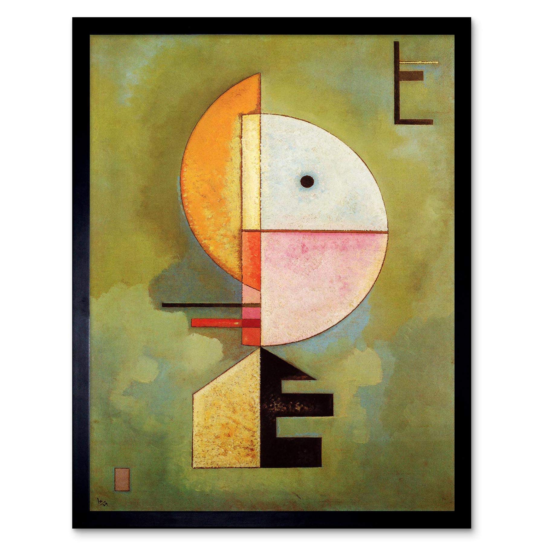 Wassily Kandinsky Upward Old Master Painting 12X16 Inch Framed Art Print
