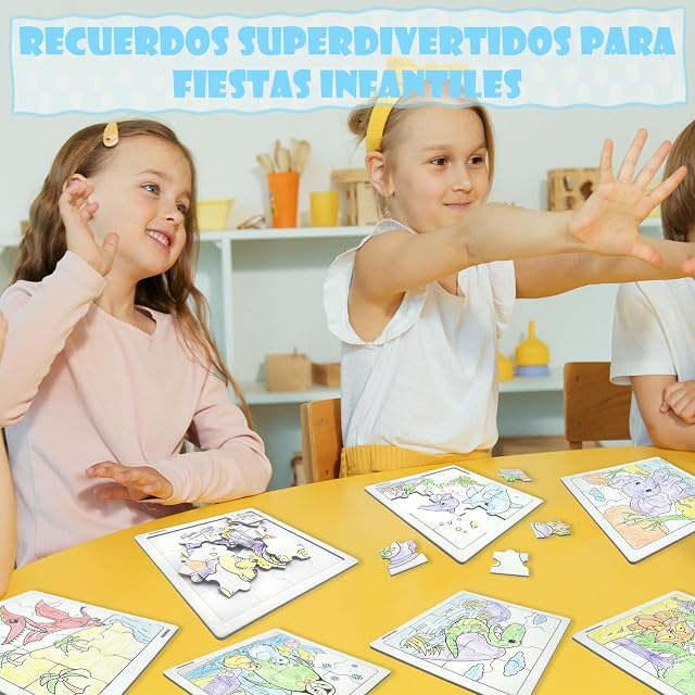 Foto 5 de 6 de HahaMagic, 12PCS puzzles para colorear, con 12 ceras de colores apilables (7 colores en 1)