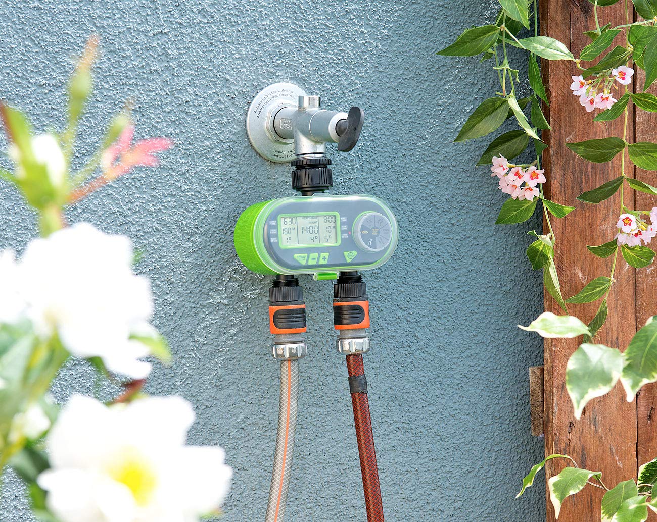 Royal Gardineer Programmateur d'arrosage BWC-200 avec 2 raccords pour Tuyau