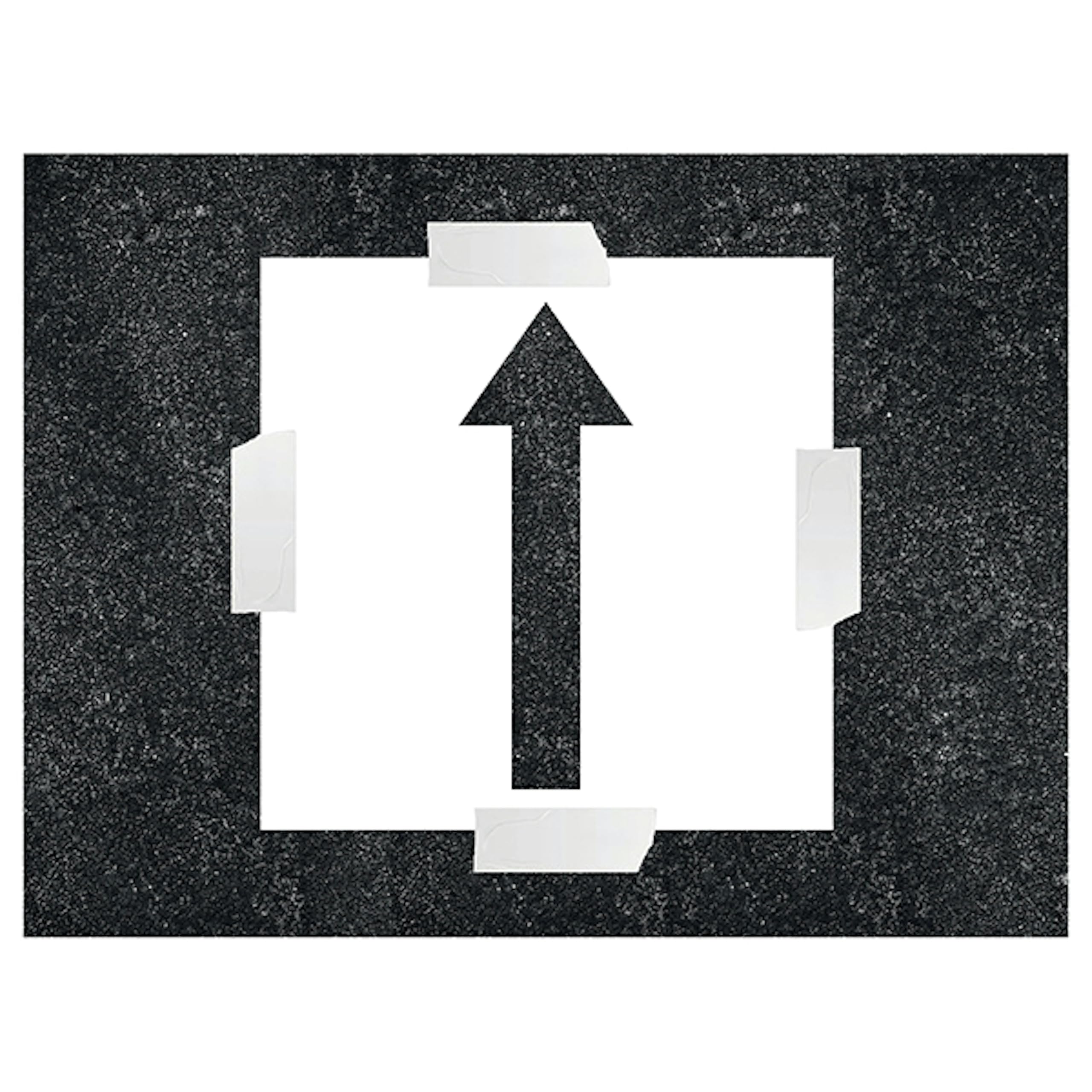V Safety Any Direction Arrow Stencil - Square 400 x 400 mm - 1.1mm Stencil Polypropylene Safety Sign
