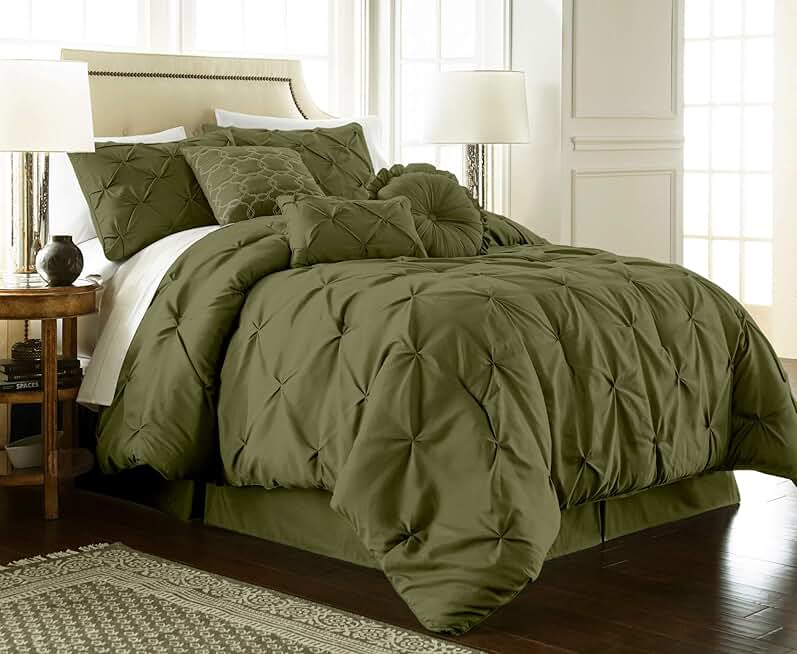 olive green quilt set
