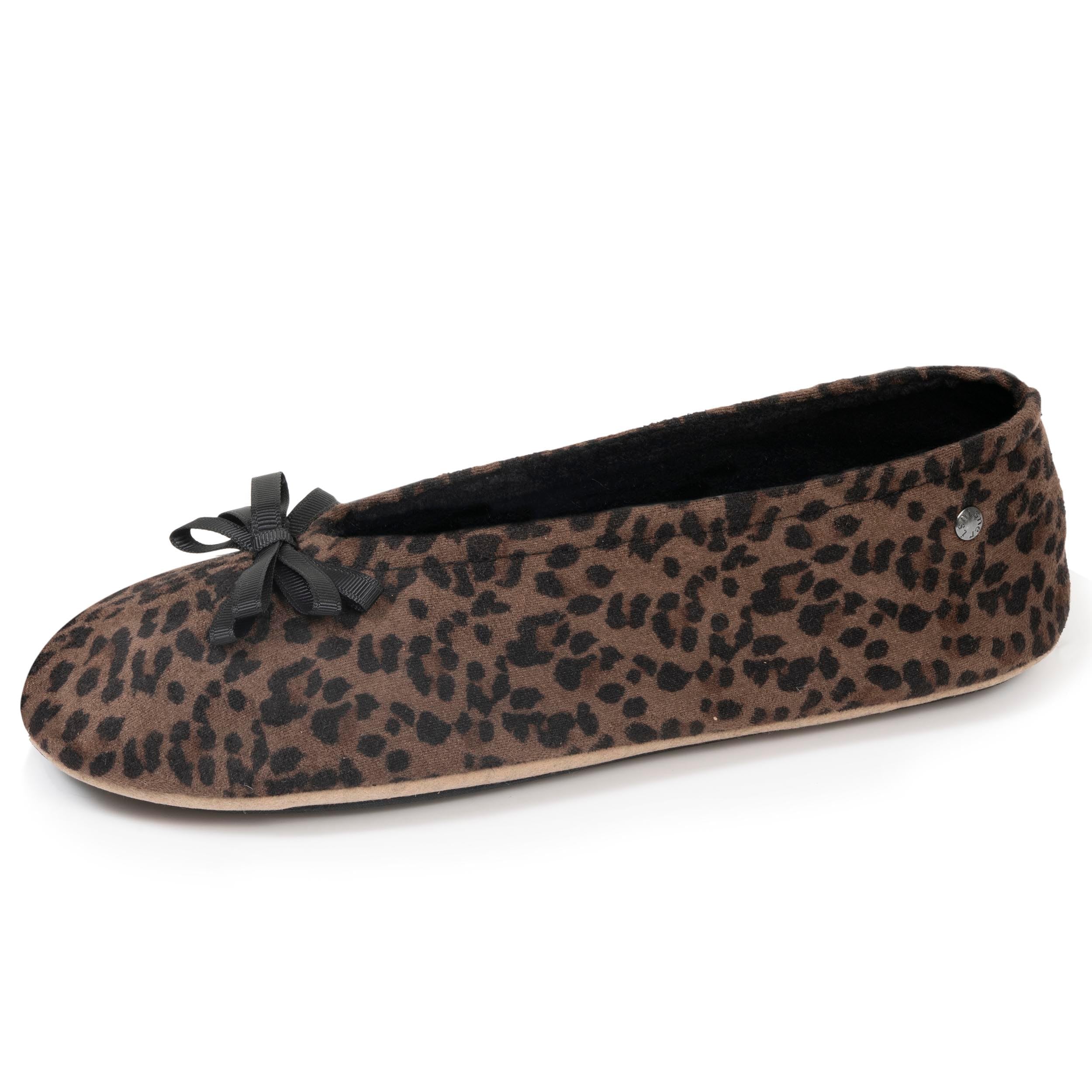 Isotoner Chaussons pantoufles Ballerines femme Leopard
