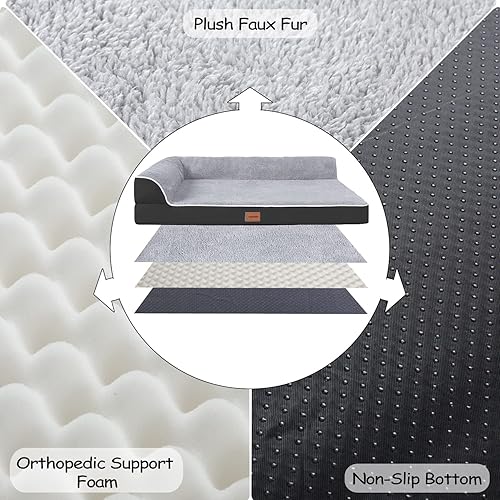 Miniatura 3 de Camas para perros pequeños de hasta 35 libras, camas ortopédicas para perros, huevos de espuma con funda extraíble lavable, forro impermeable y