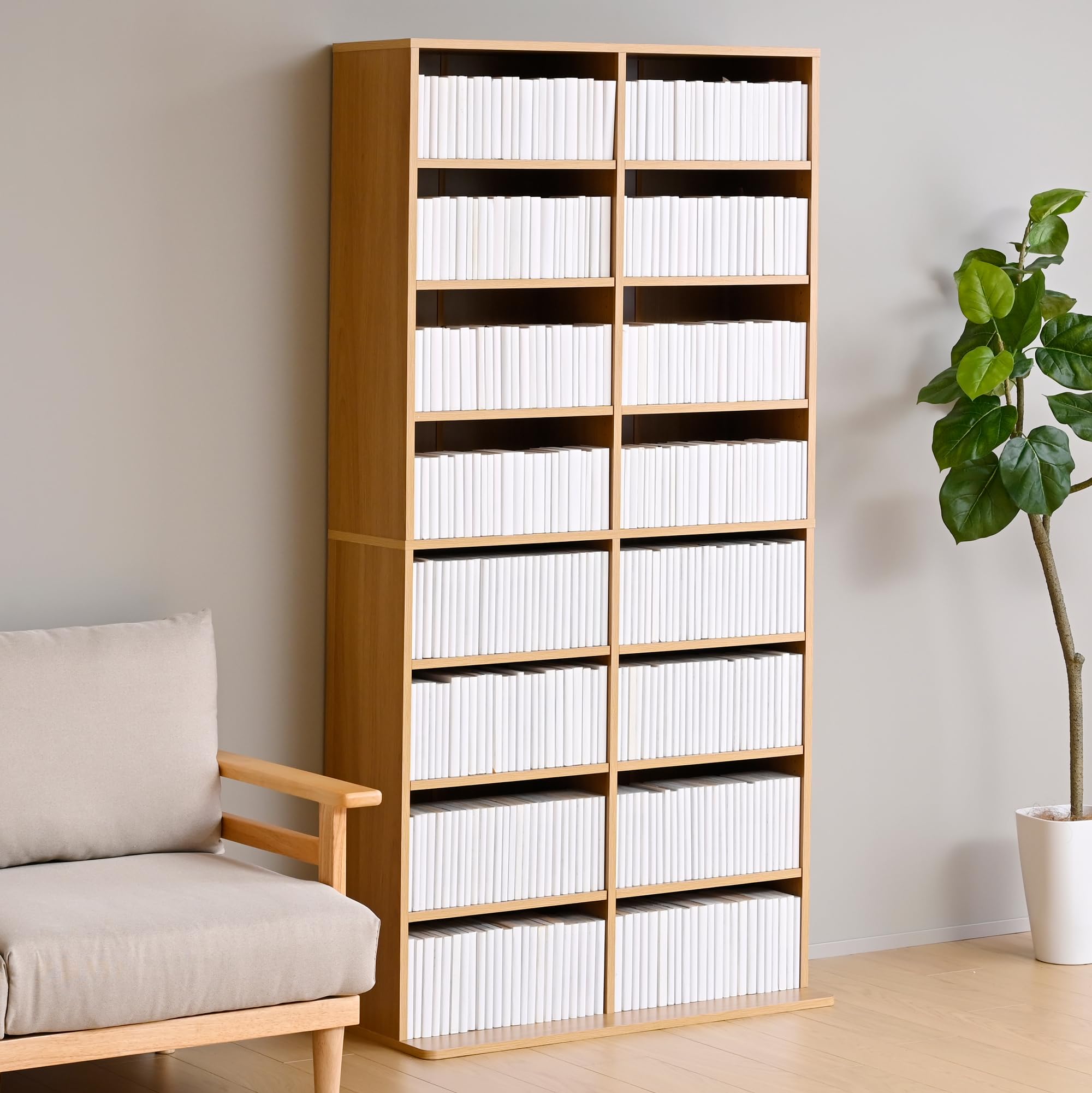 Amazon｜山善(YAMAZEN) 本棚 大容量 ラック 幅90.5×奥行39×高さ184cm